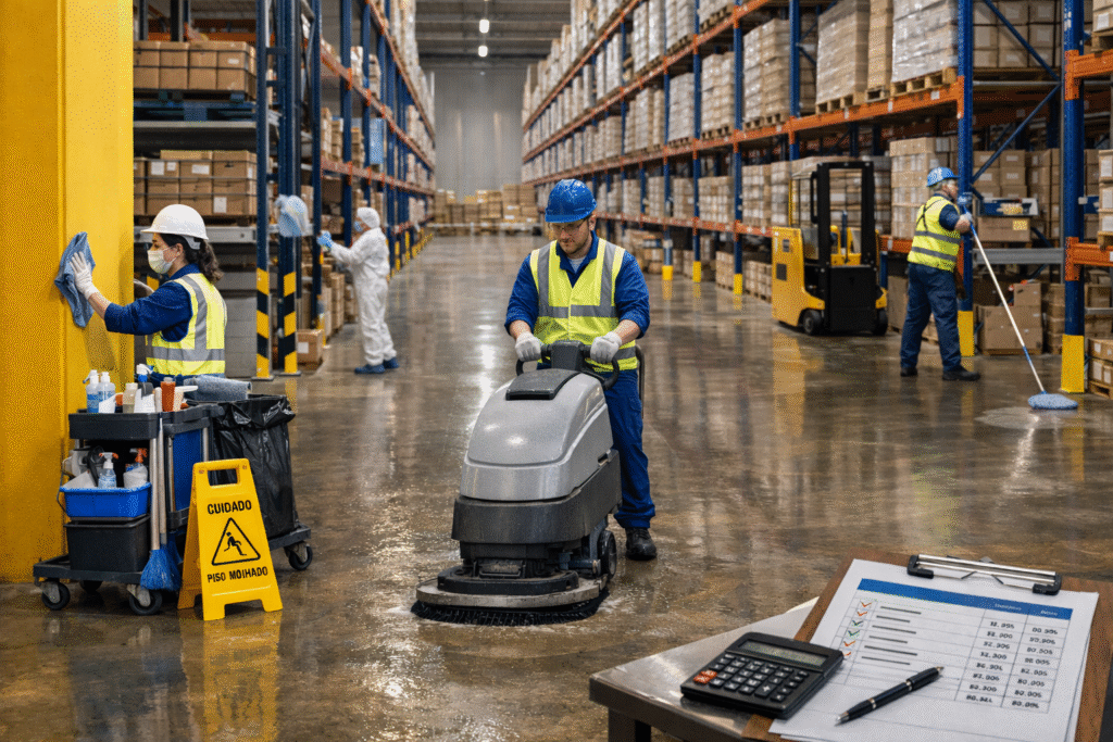 Limpeza terceirizada para centro de distribuição: como contratar, o que incluir no escopo e quanto custa
